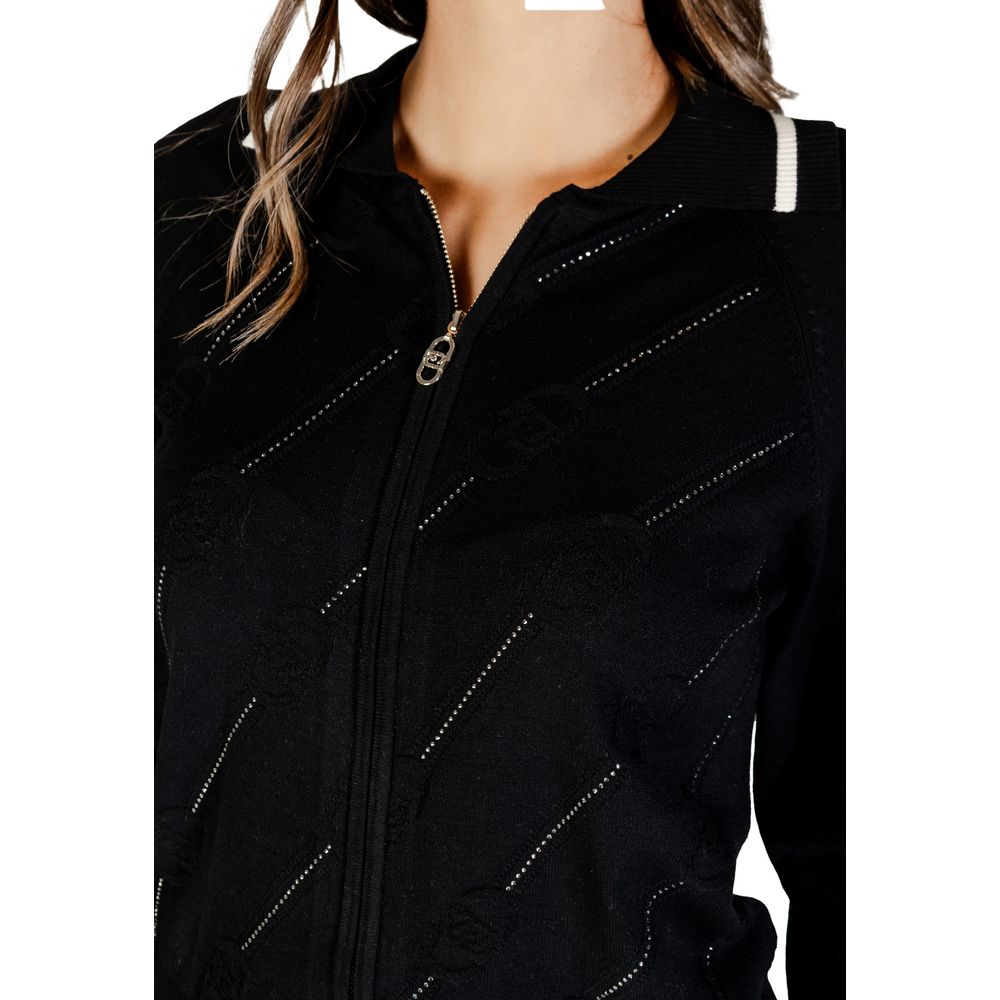 Liu Jo Black And White Viscose Cardigan | Regal Royce