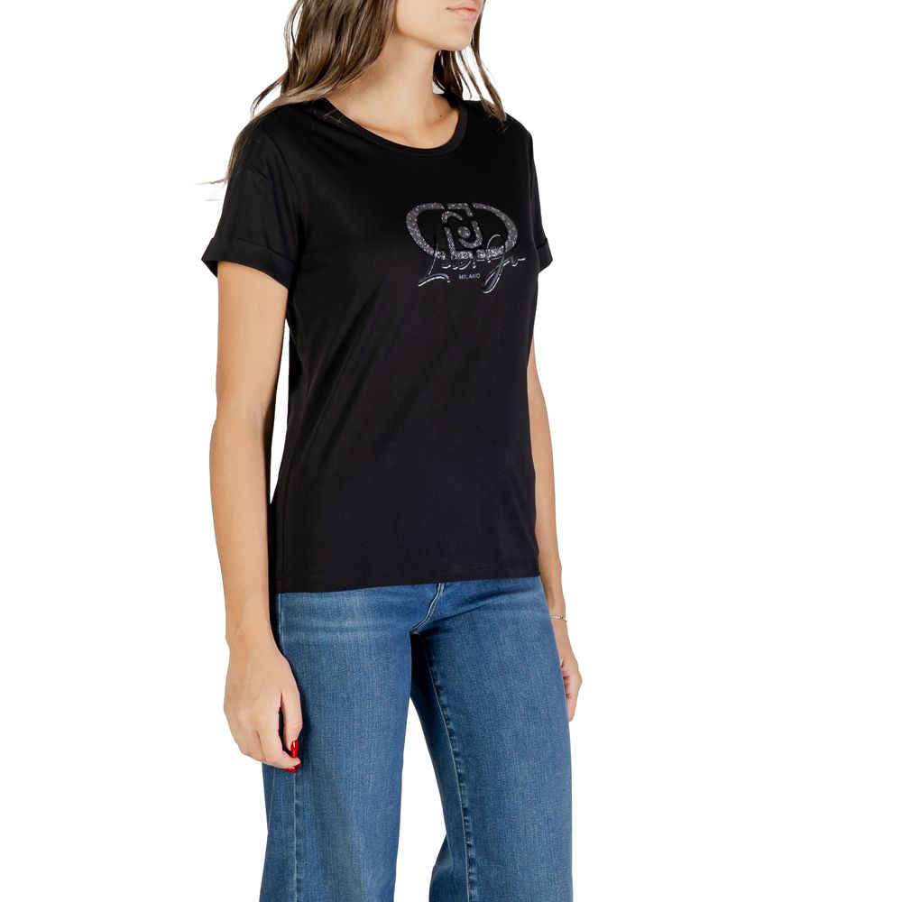Liu Jo Black Cotton T-Shirt | Regal Royce