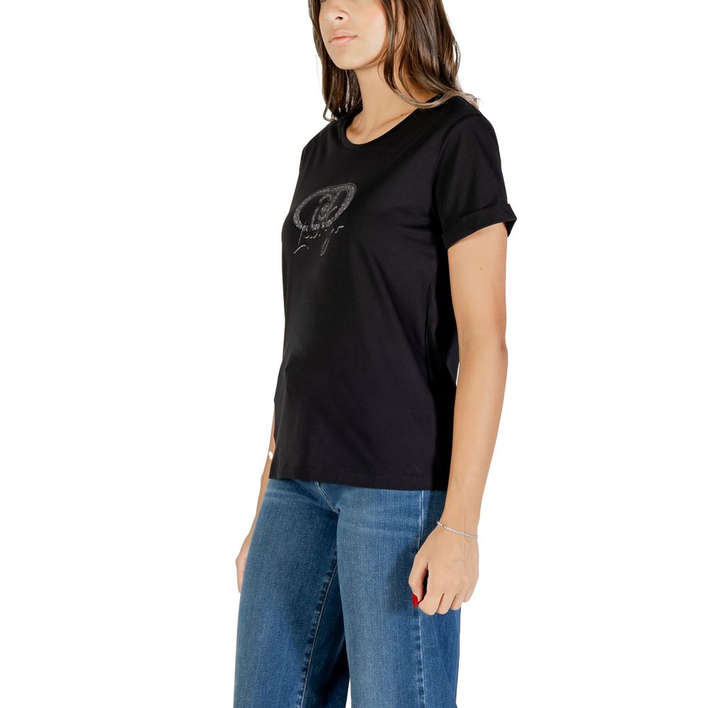 Liu Jo Black Cotton T-Shirt | Regal Royce