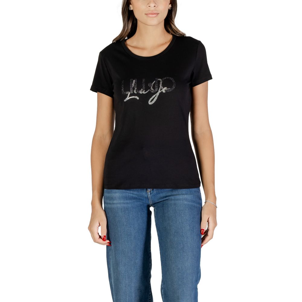 Liu Jo Black Cotton T-Shirt | Regal Royce