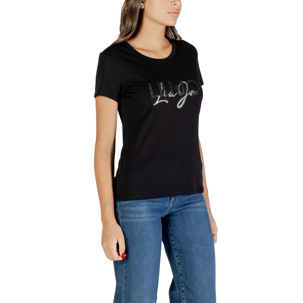 Liu Jo Black Cotton T-Shirt | Regal Royce