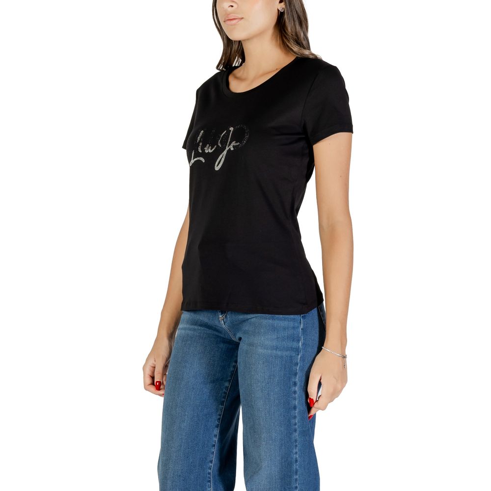 Liu Jo Black Cotton T-Shirt | Regal Royce