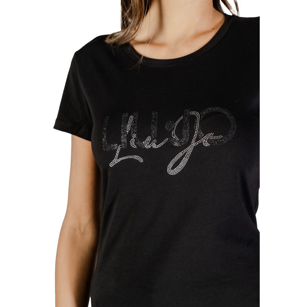 Liu Jo Black Cotton T-Shirt | Regal Royce