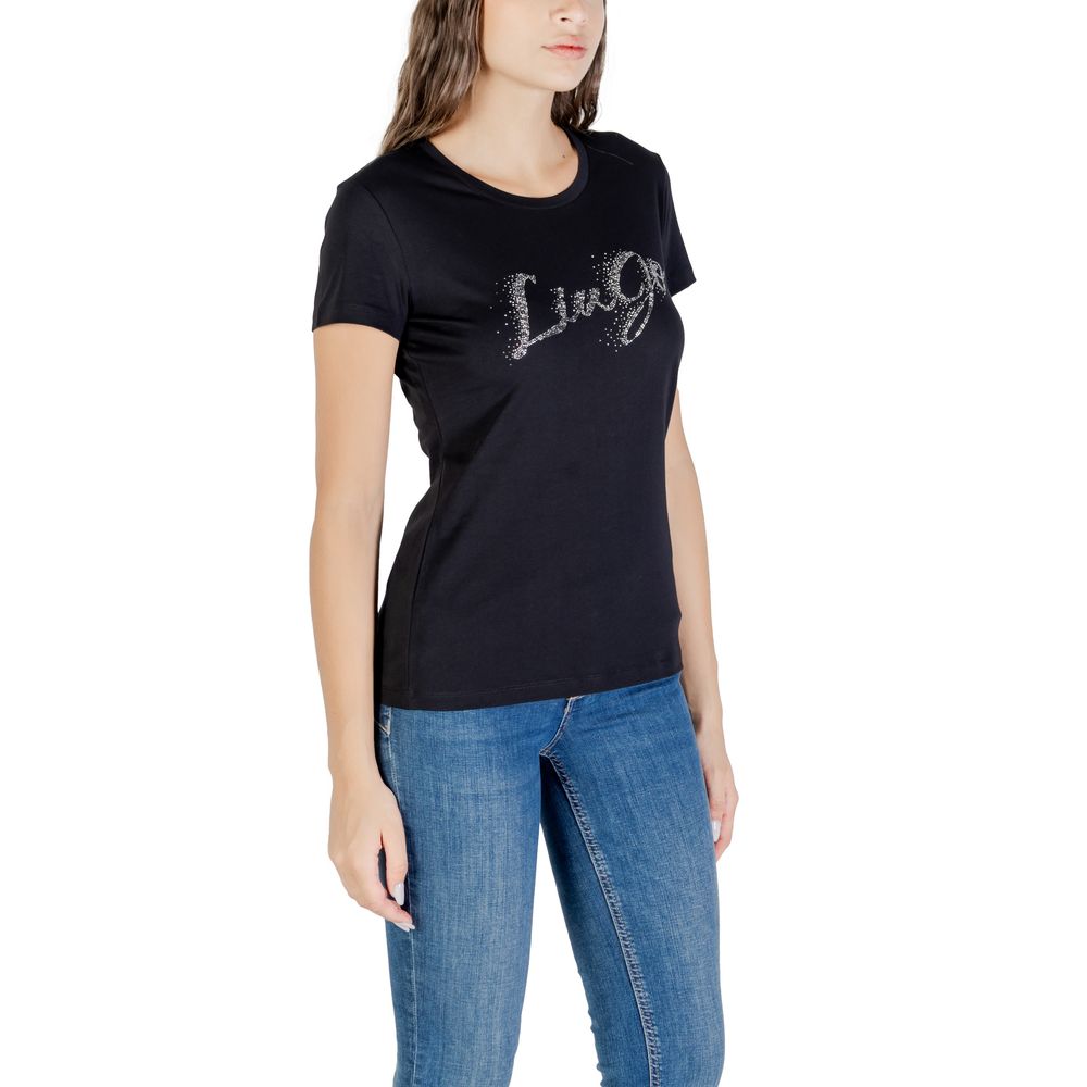 Liu Jo Black Cotton T-Shirt | Regal Royce