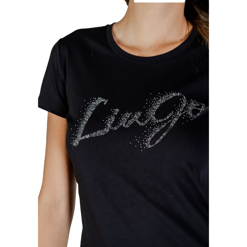 Liu Jo Black Cotton T-Shirt | Regal Royce