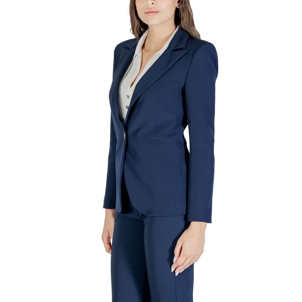 Rinascimento Blue Polyester Blazer | Regal Royce