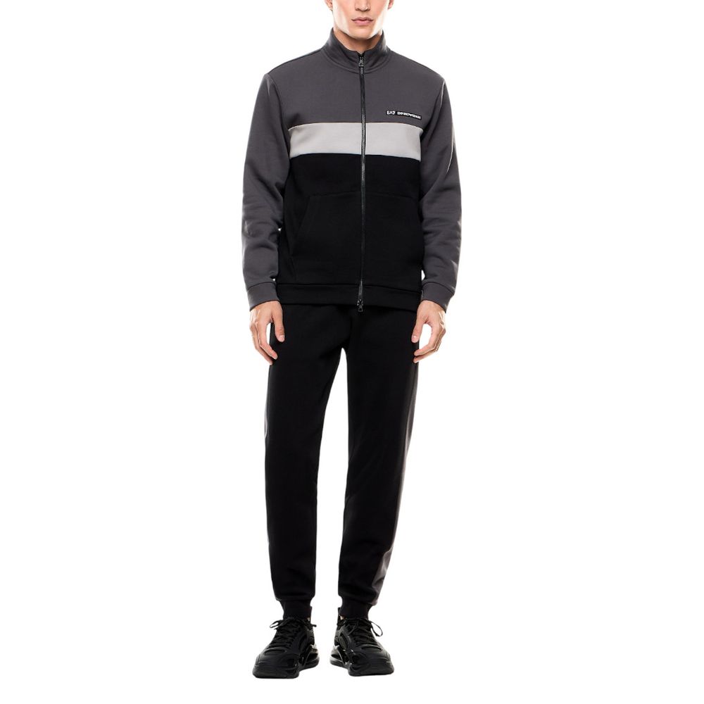EA7 Emporio Armani Black Cotton Sweatsuit | Regal Royce