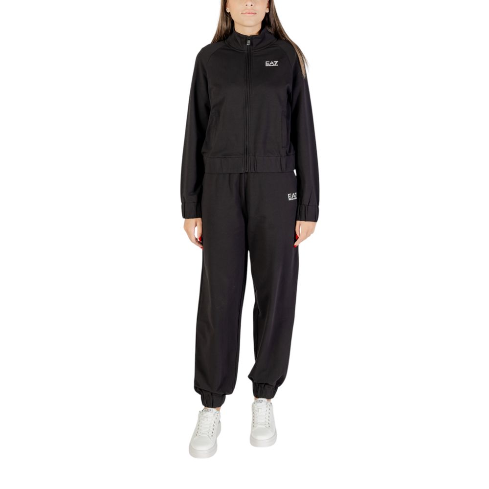 EA7 Emporio Armani Black Cotton Tracksuit | Regal Royce