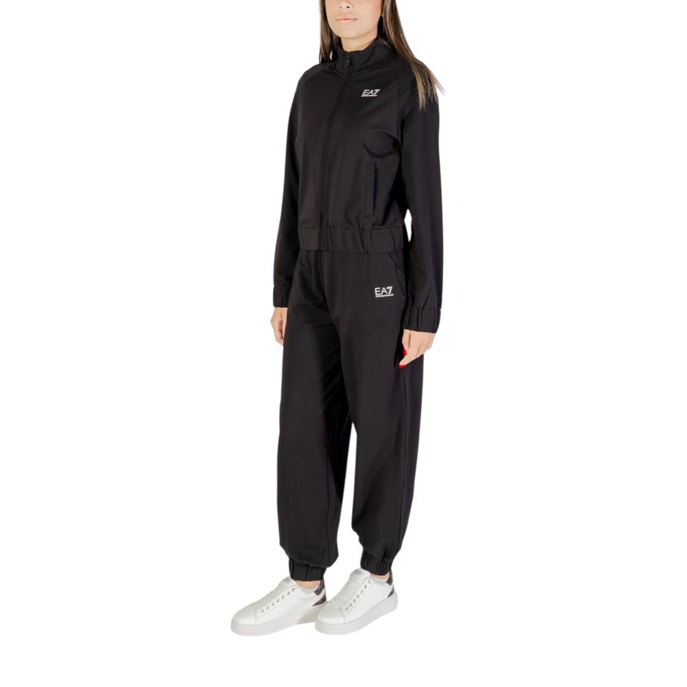 EA7 Emporio Armani Black Cotton Tracksuit | Regal Royce