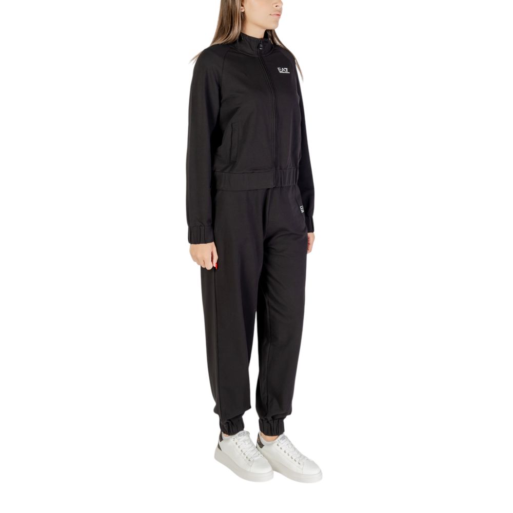 EA7 Emporio Armani Black Cotton Tracksuit | Regal Royce