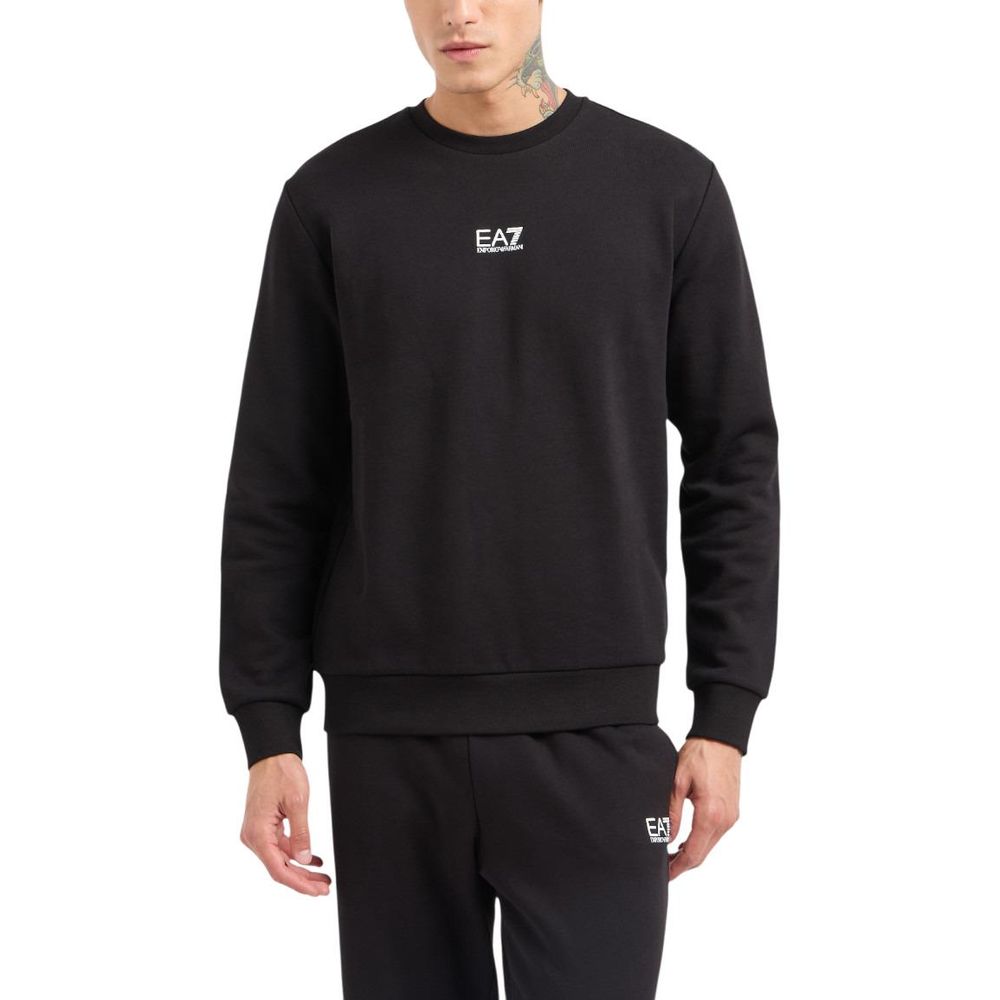 EA7 Emporio Armani Black Cotton Sweatshirt | Regal Royce