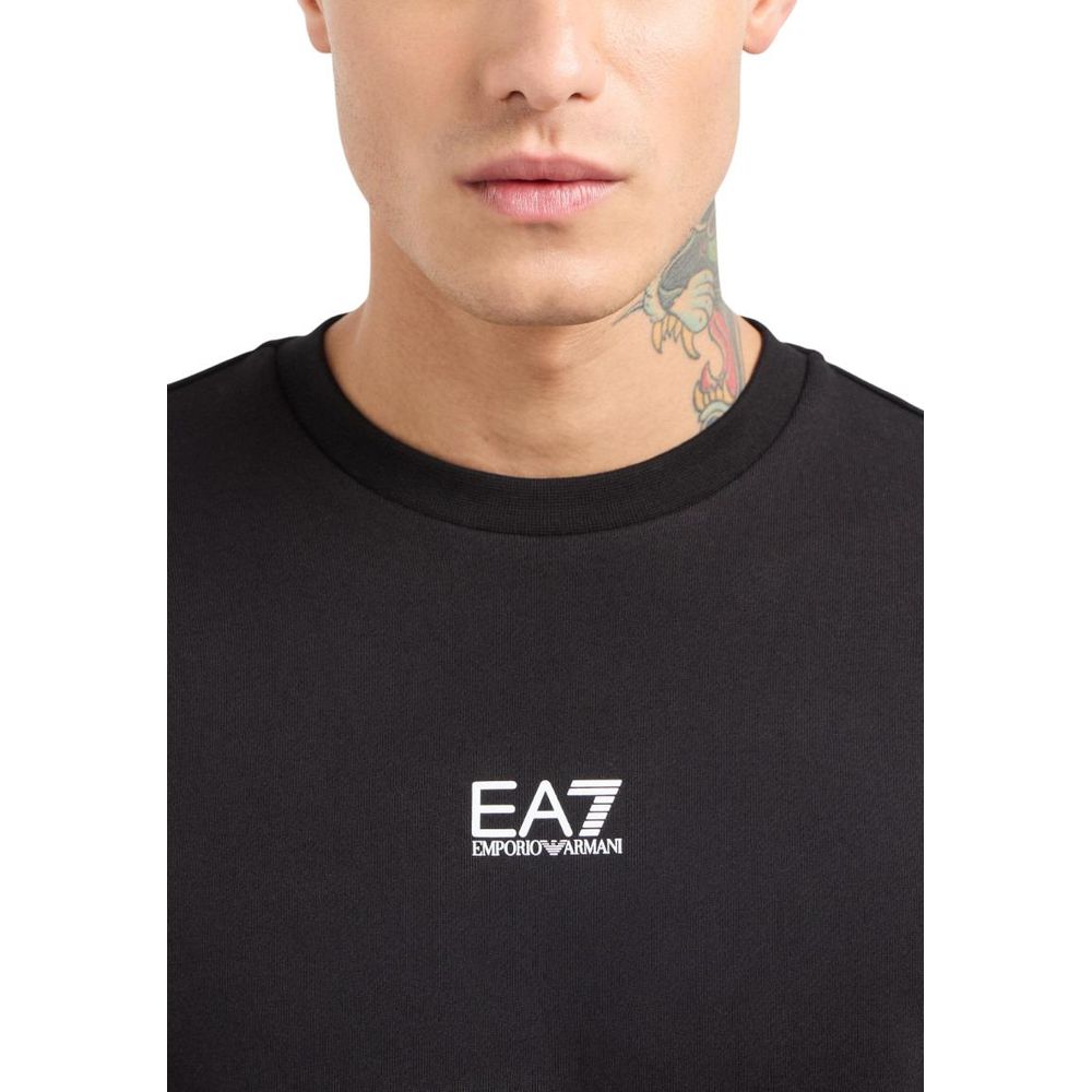 EA7 Emporio Armani Black Cotton Sweatshirt | Regal Royce
