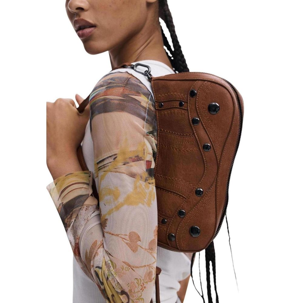 Desigual Beige Polyethylene Handbag | Regal Royce