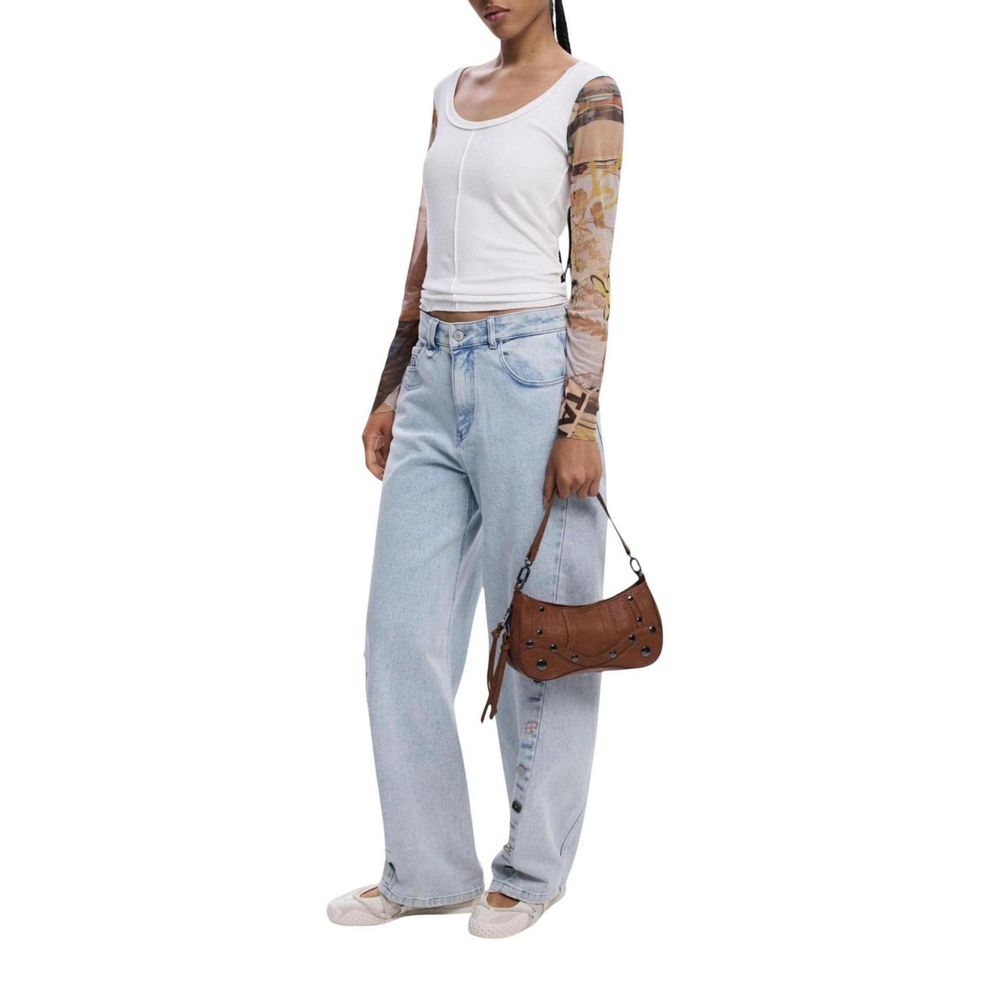 Desigual Beige Polyethylene Handbag | Regal Royce