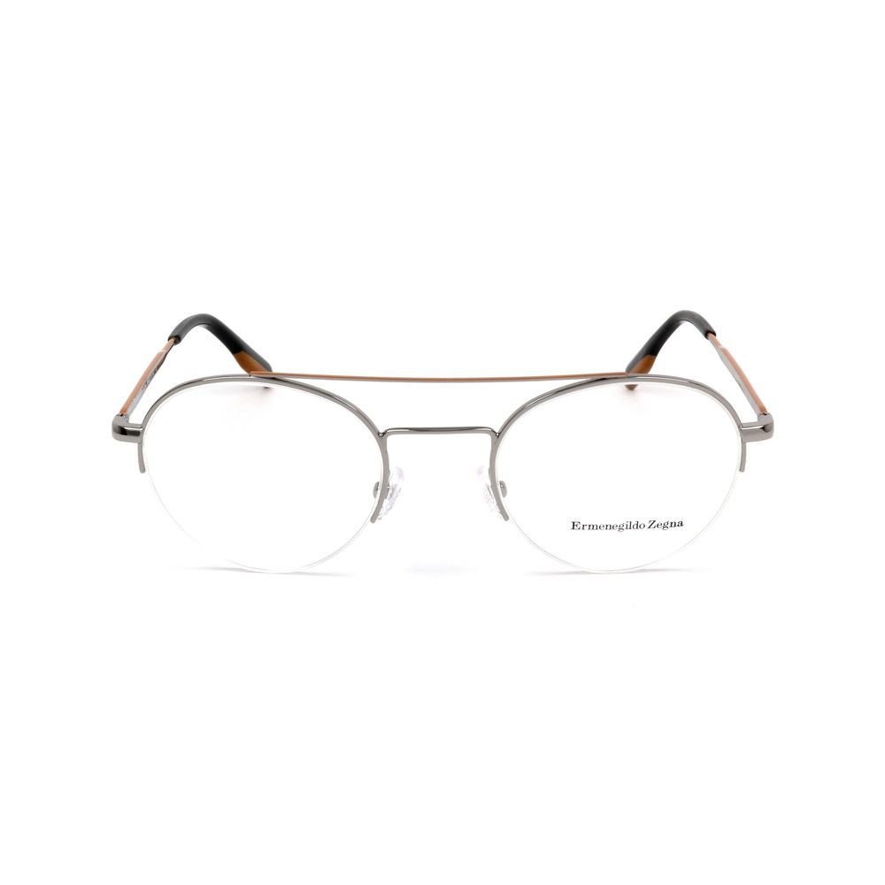 Ermenegildo Zegna Gray Metal Glasses (Frames) | Regal Royce