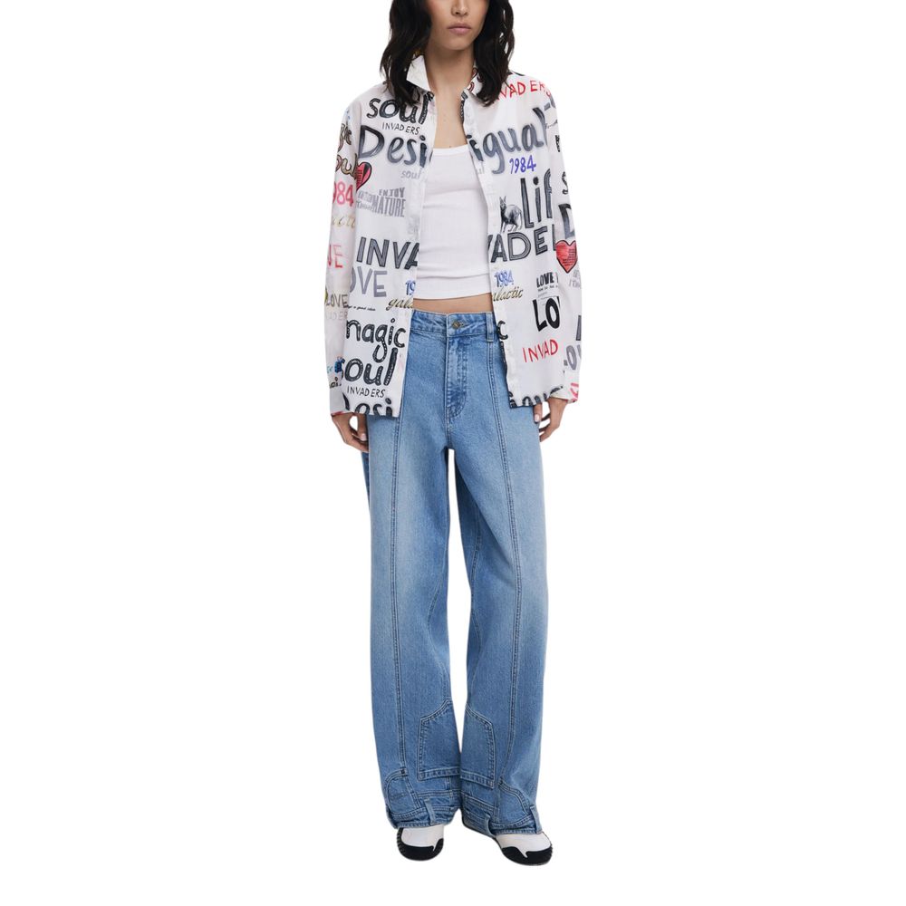 Desigual White Cotton Blouse | Regal Royce