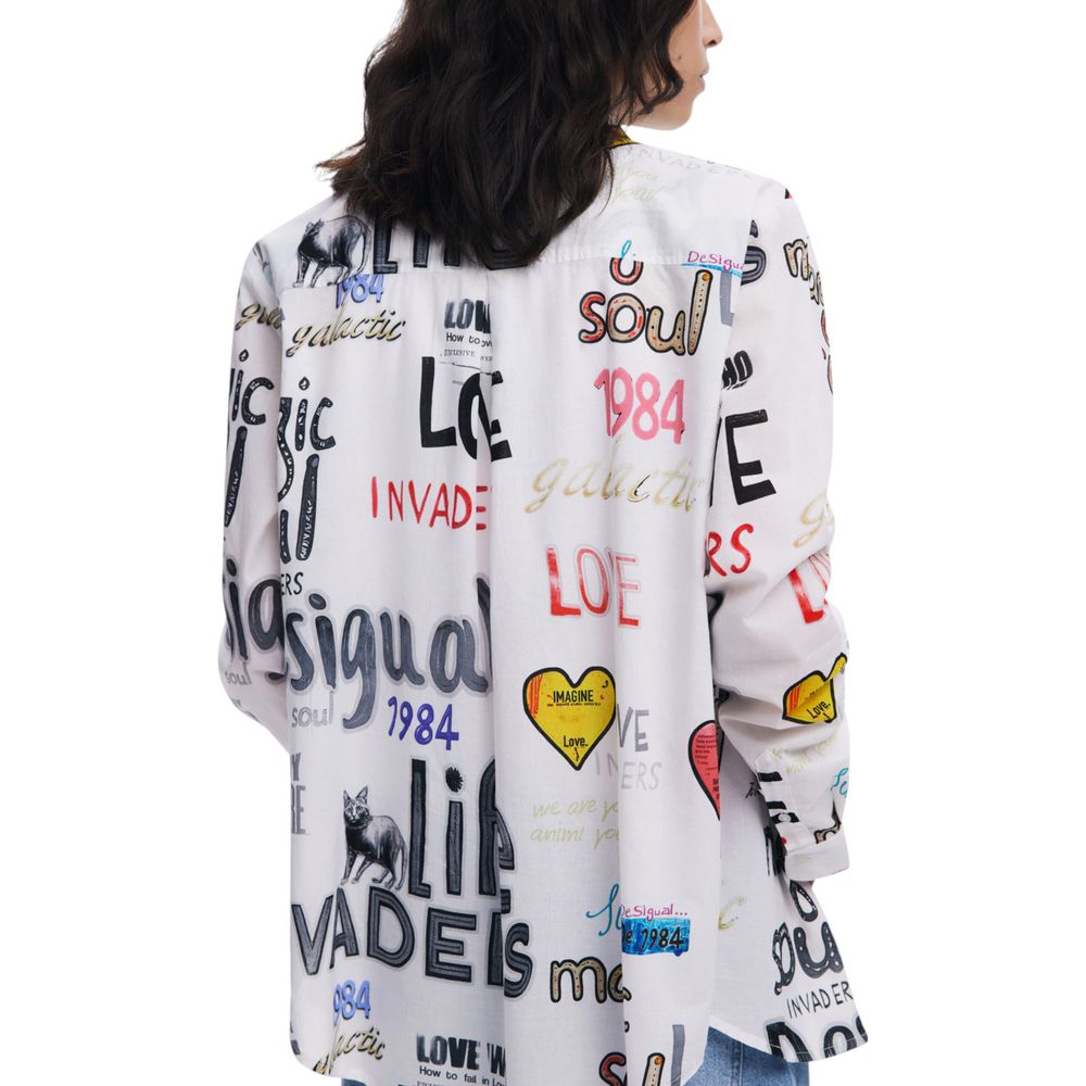 Desigual White Cotton Blouse | Regal Royce