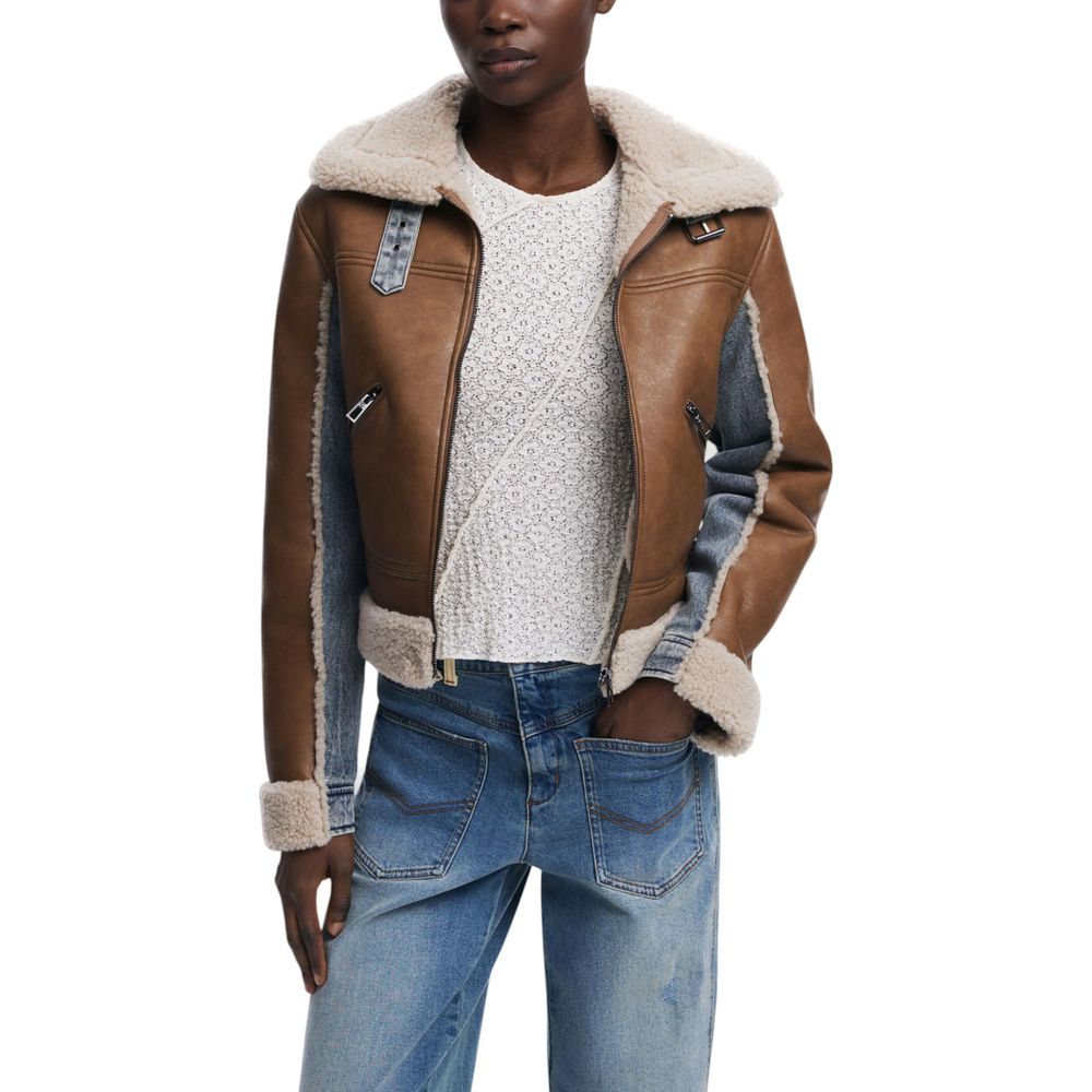 Desigual Beige Cotton Coat | Regal Royce