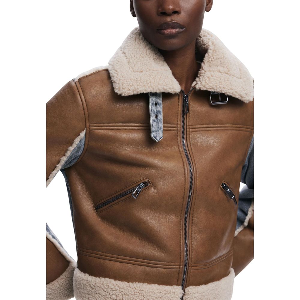 Desigual Beige Cotton Coat | Regal Royce