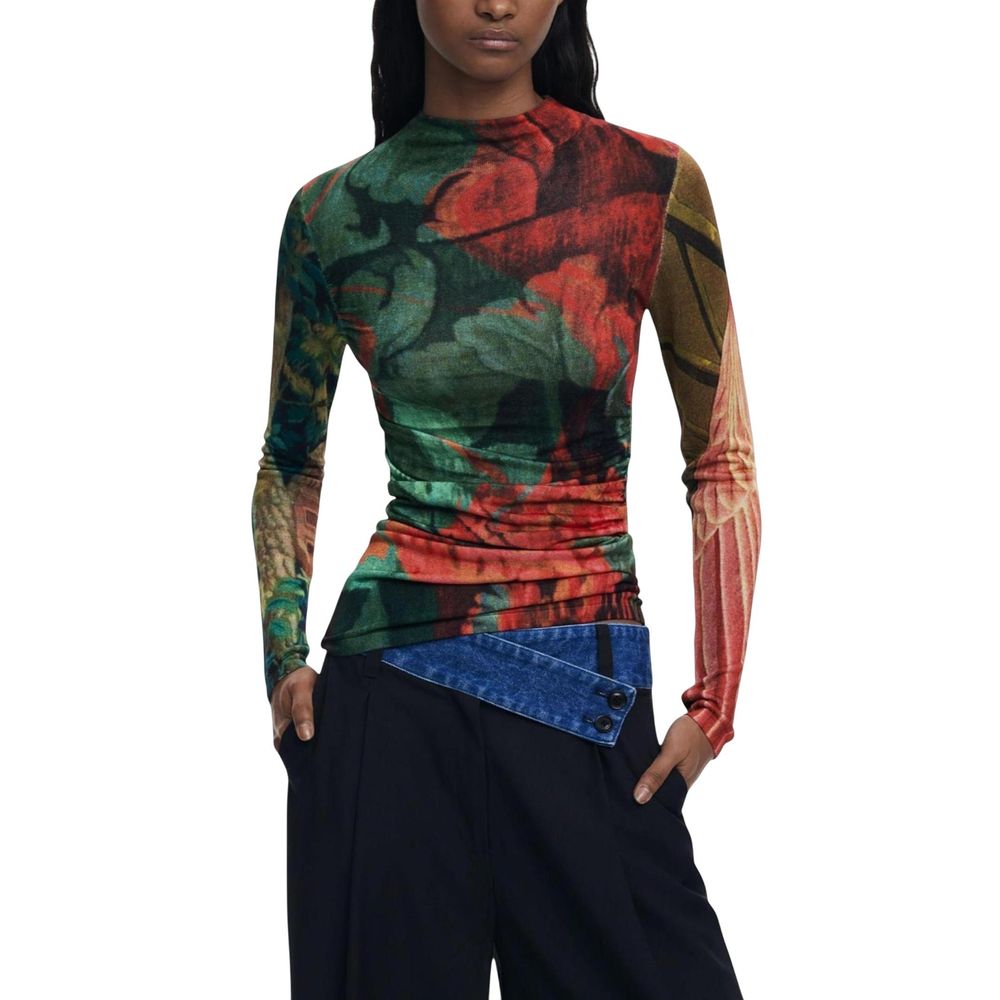 Desigual Bicolor Viscose Long Sleeve T-Shirt | Regal Royce