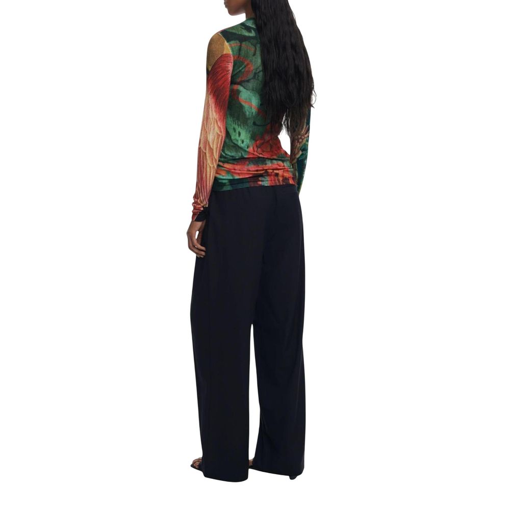 Desigual Bicolor Viscose Long Sleeve T-Shirt | Regal Royce