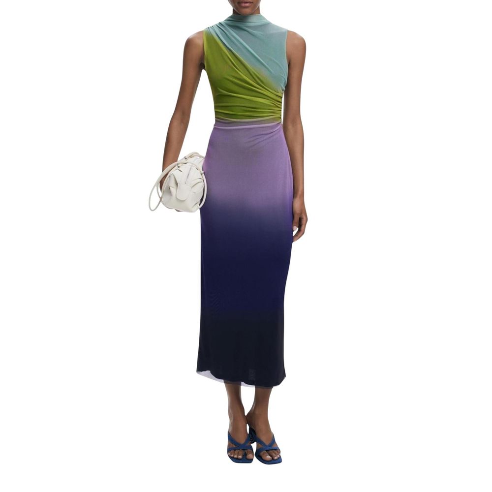 Desigual Purple Polyester Long Dress | Regal Royce
