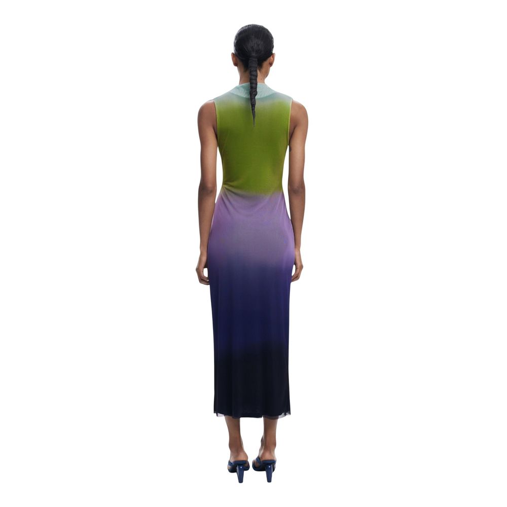 Desigual Purple Polyester Long Dress | Regal Royce