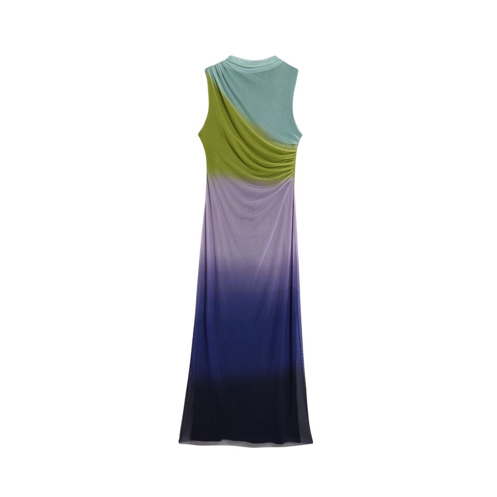 Desigual Purple Polyester Long Dress | Regal Royce