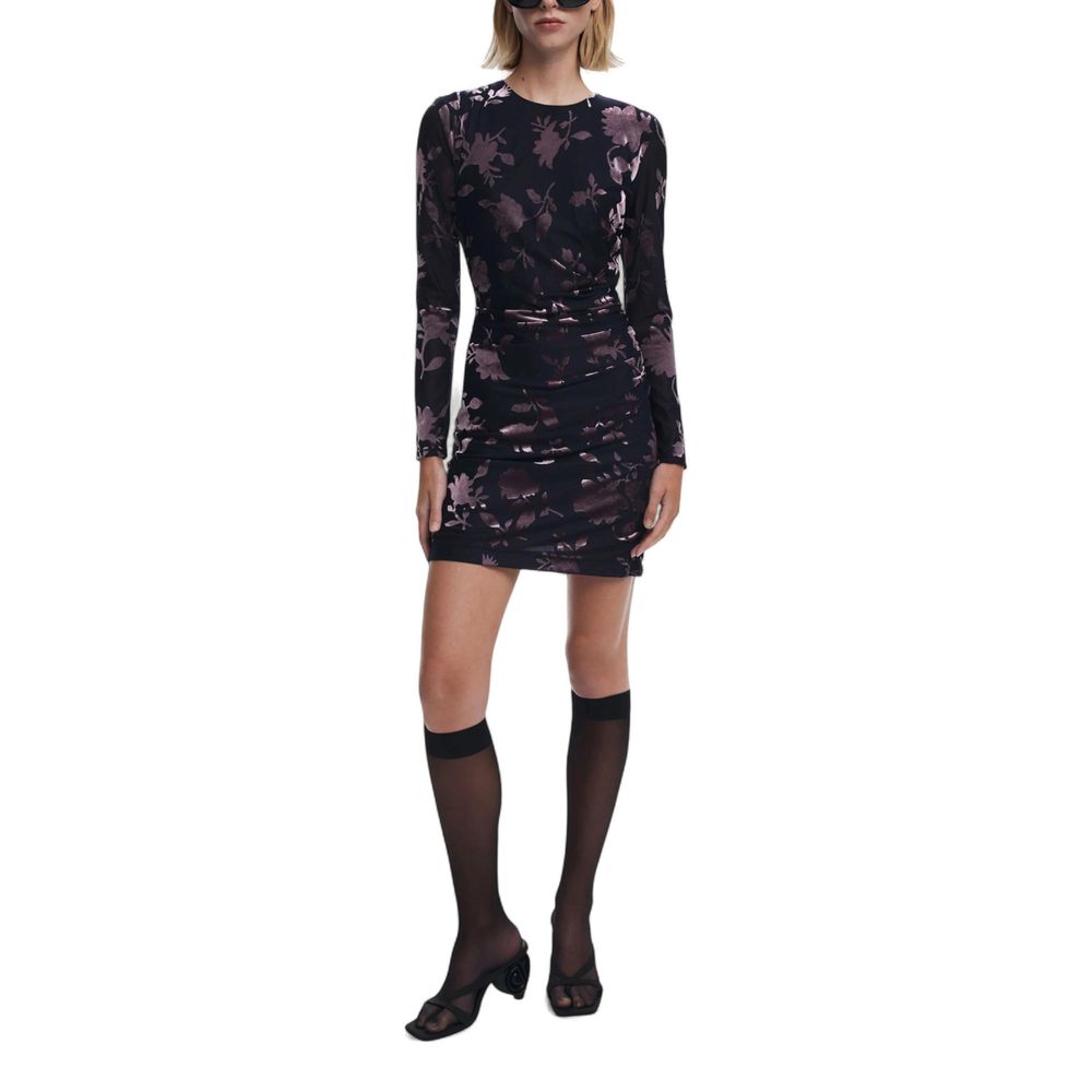 Desigual Black Polyester Short Dress | Regal Royce