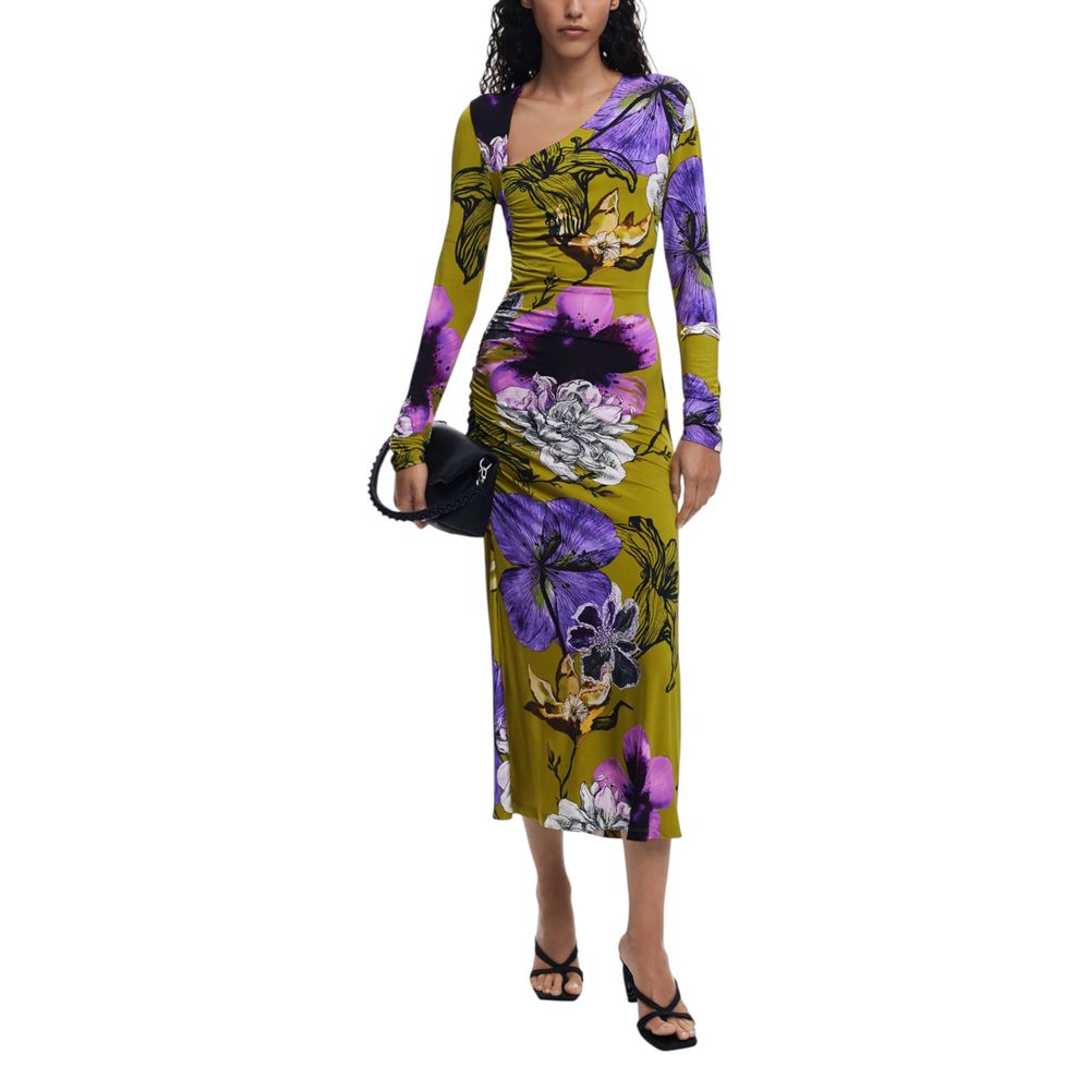 Desigual Bicolor Viscose Long Dress | Regal Royce