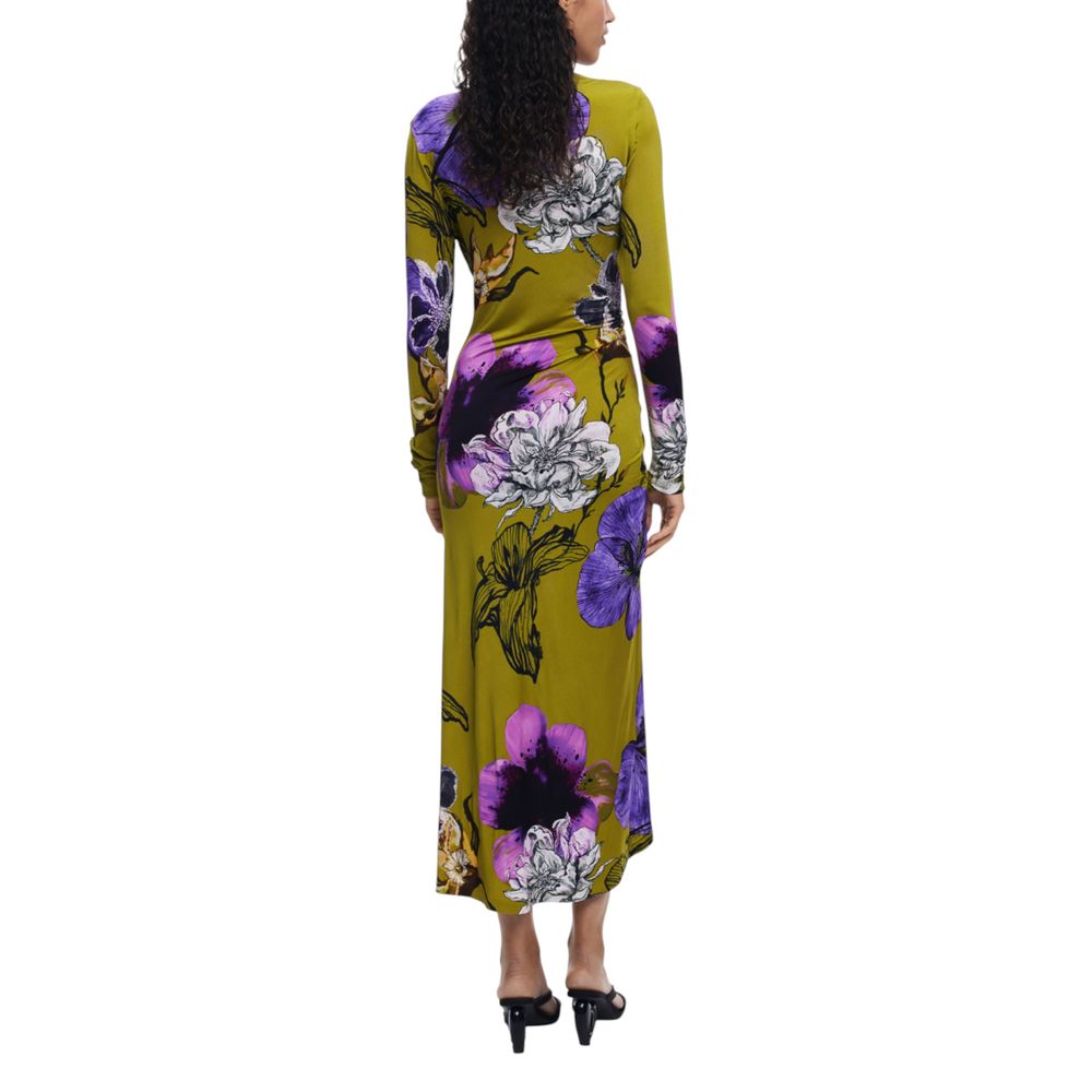 Desigual Bicolor Viscose Long Dress | Regal Royce
