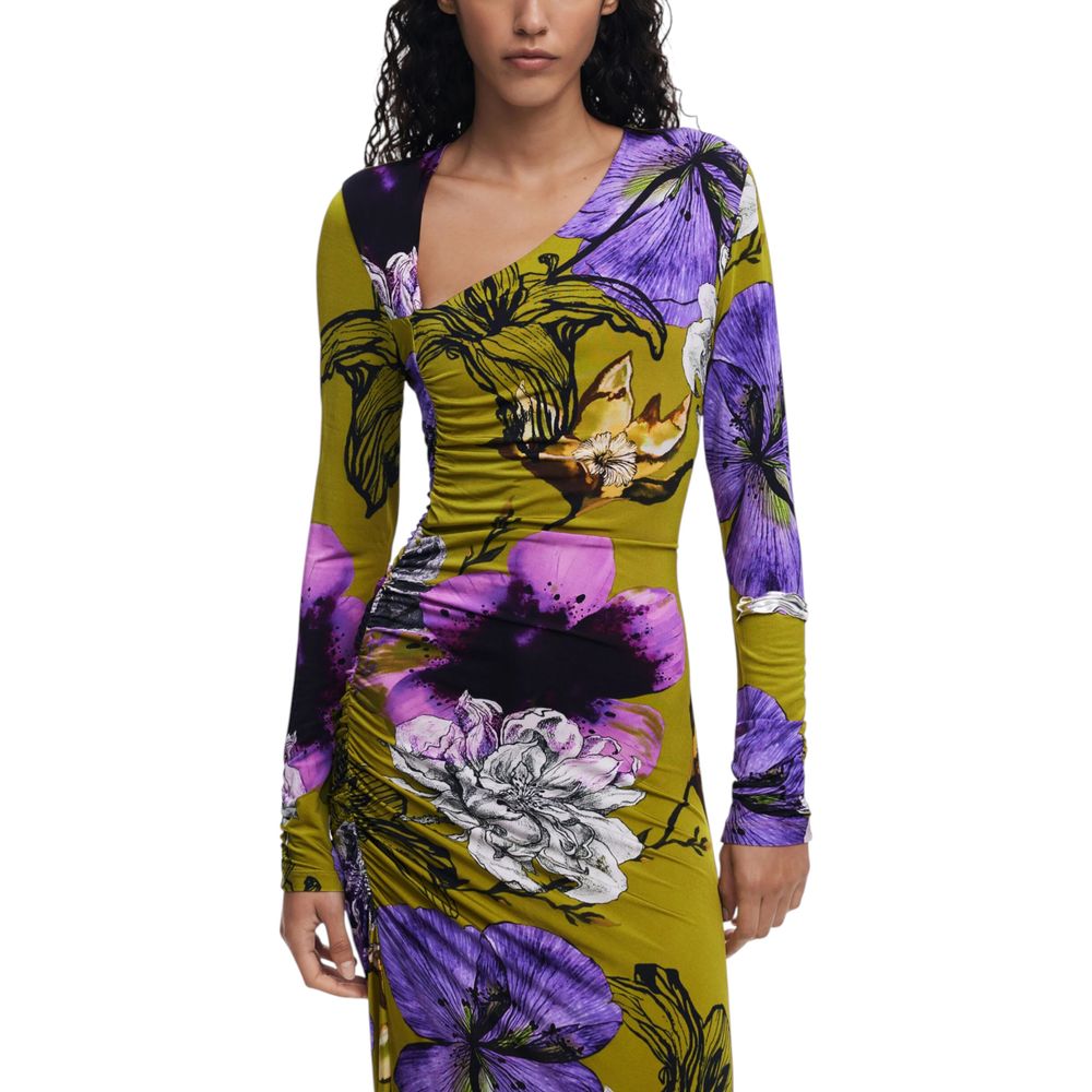 Desigual Bicolor Viscose Long Dress | Regal Royce