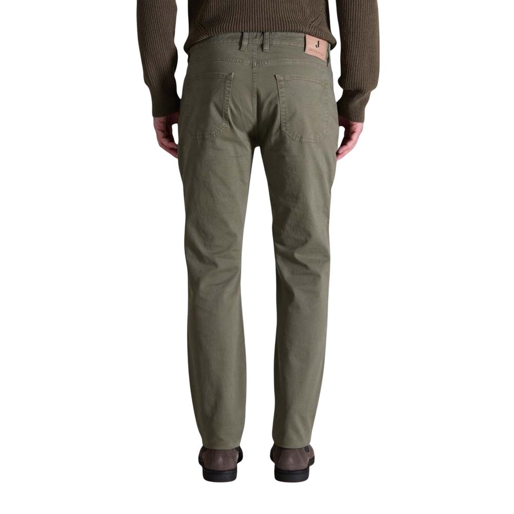 Jeckerson Green Cotton Skinny Pants | Regal Royce