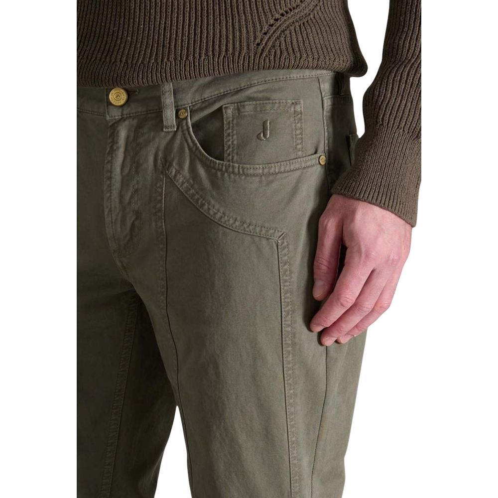 Jeckerson Green Cotton Skinny Pants | Regal Royce