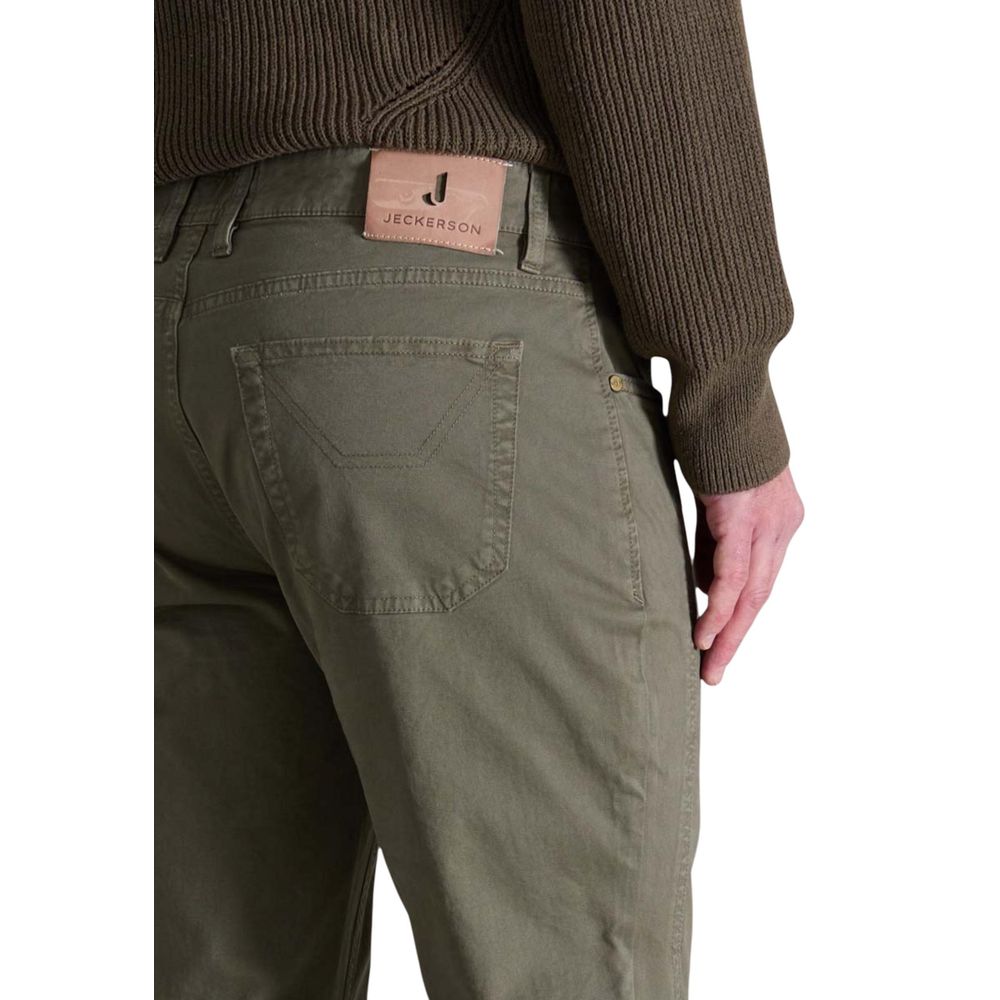 Jeckerson Green Cotton Skinny Pants | Regal Royce