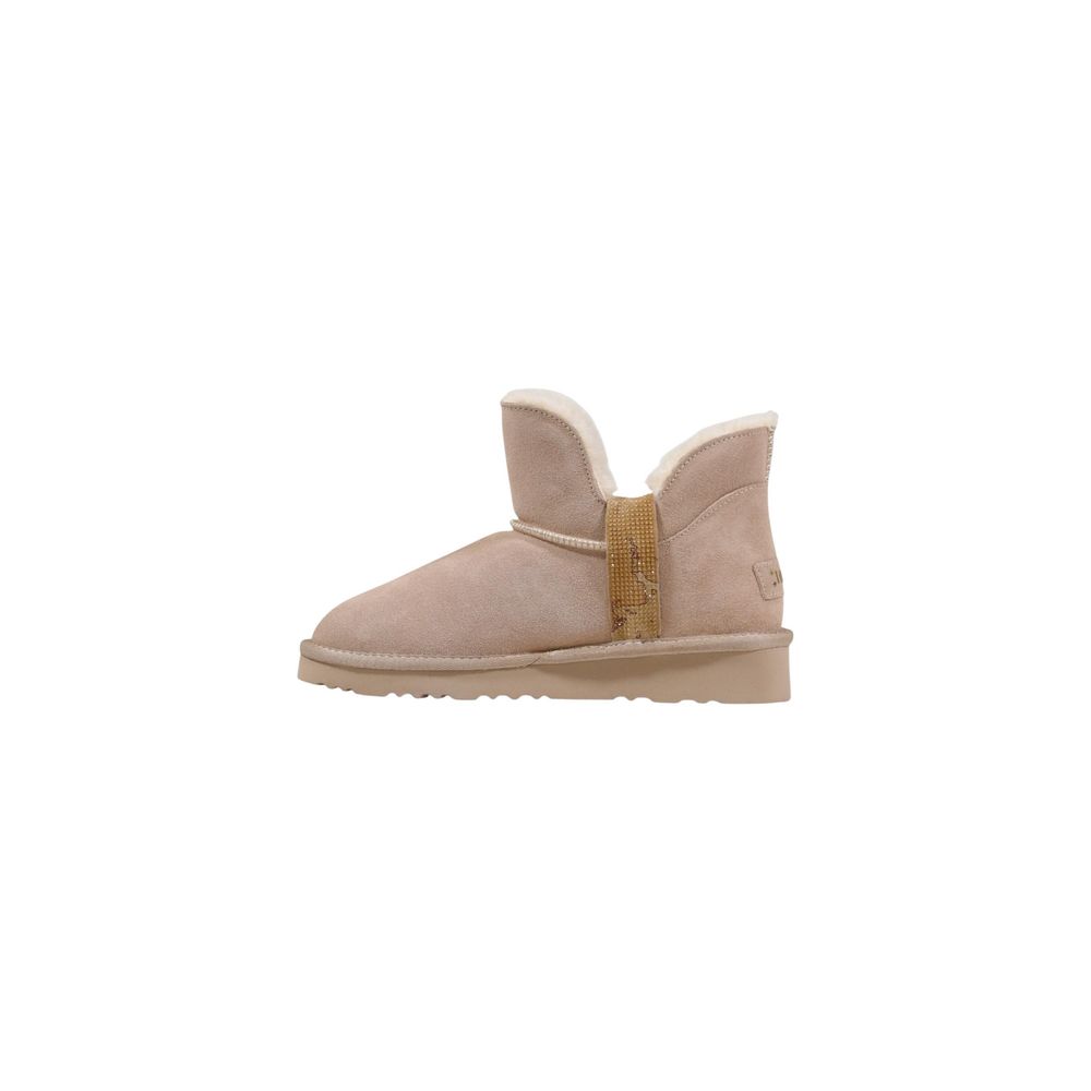Alviero Martini Prima Classe Beige Leather Ankle Boots | Regal Royce