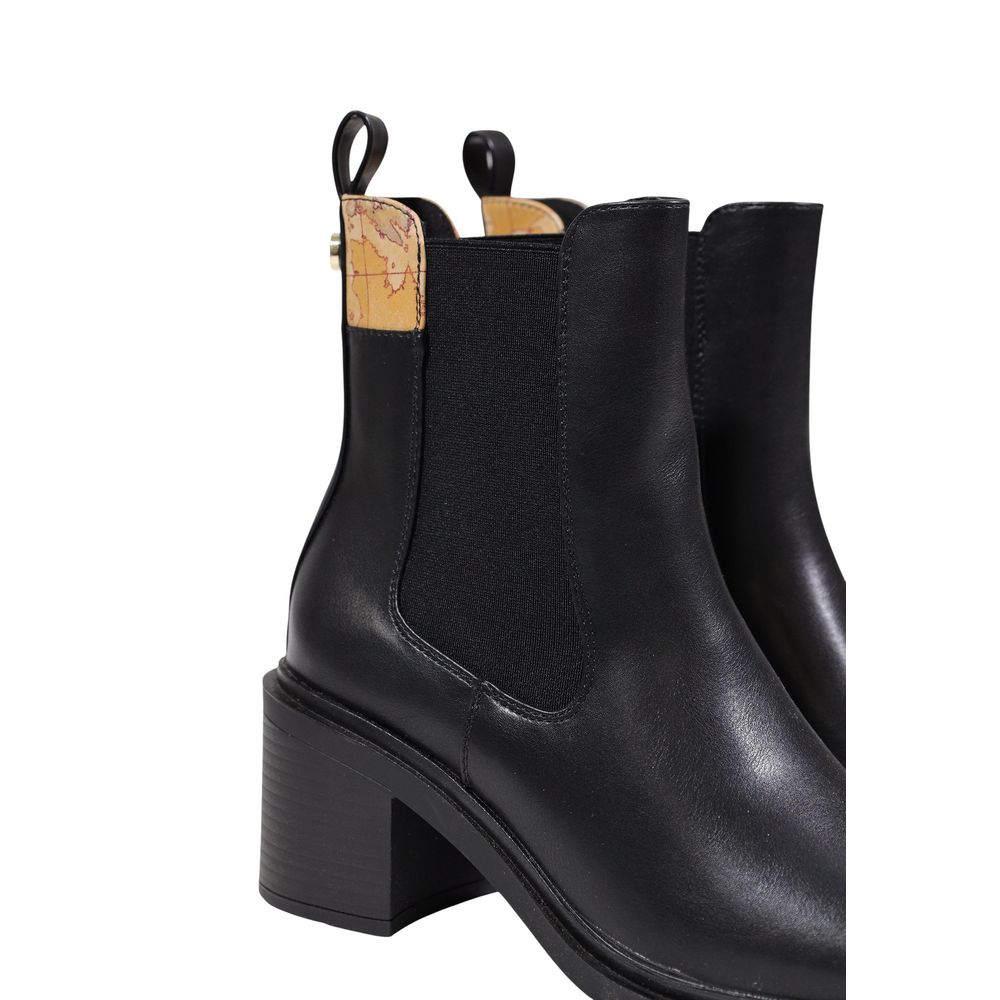 Alviero Martini Prima Classe Black Polyethylene Ankle Boots | Regal Royce