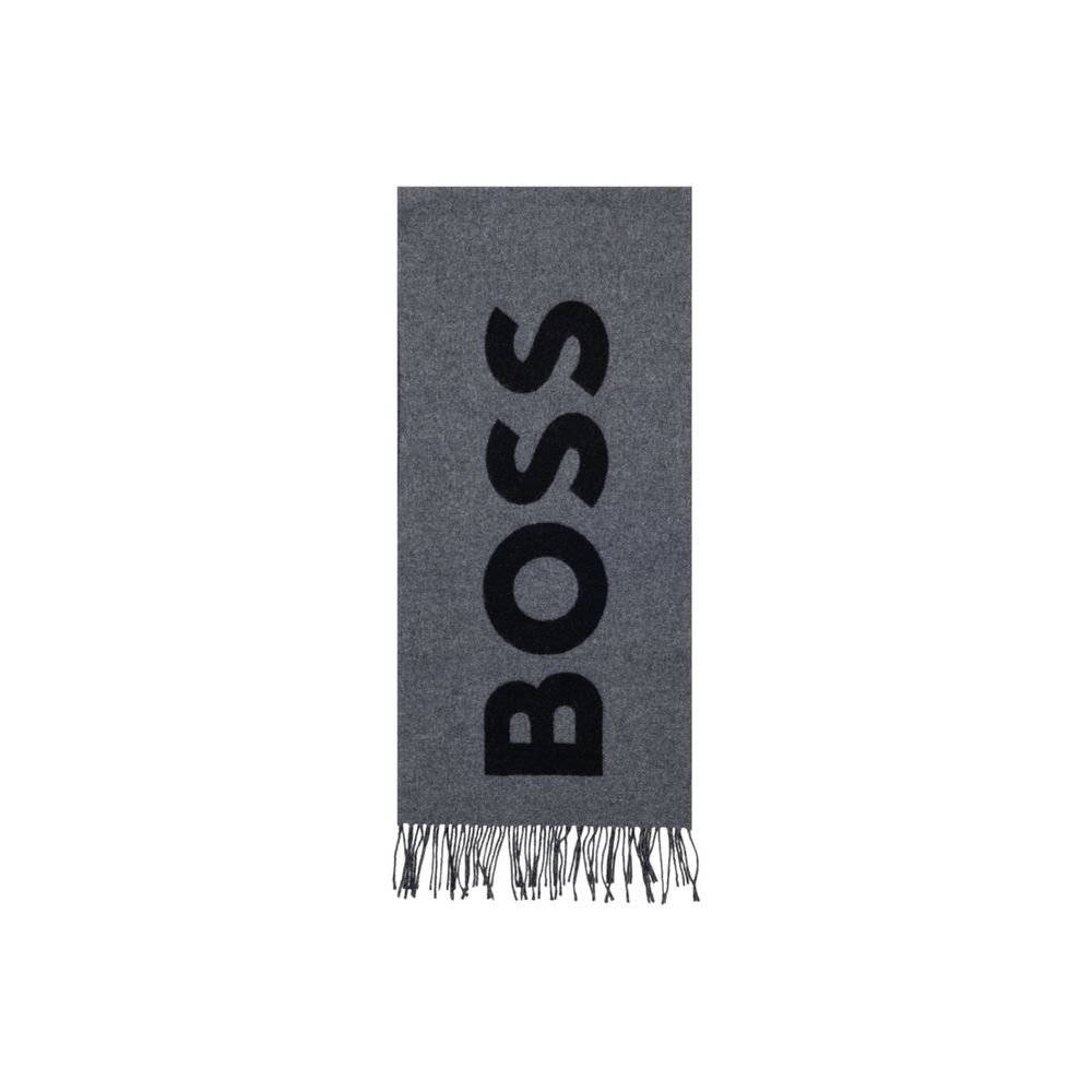 Hugo Boss Gray Wool Scarf | Regal Royce