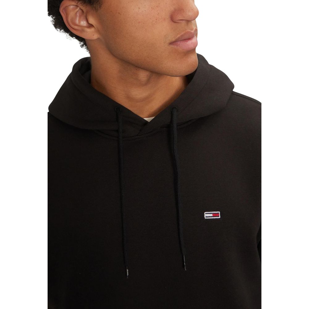 Tommy Hilfiger Jeans Black Cotton Hoodie | Regal Royce