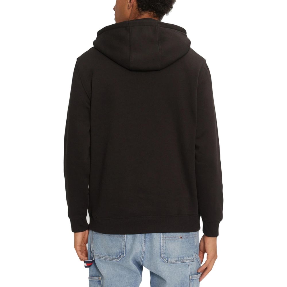 Tommy Hilfiger Jeans Black Cotton Hoodie | Regal Royce