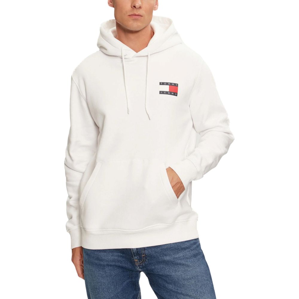 Tommy Hilfiger Jeans White Cotton Hoodie | Regal Royce