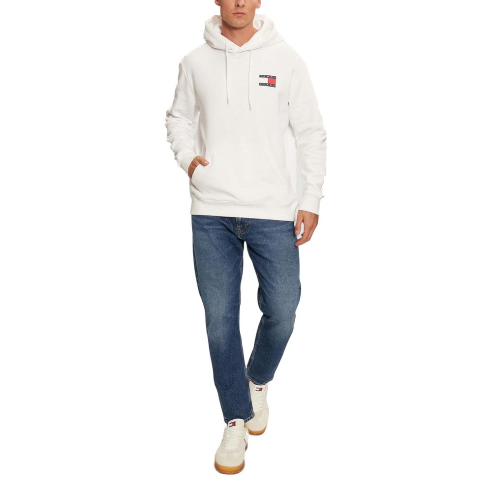 Tommy Hilfiger Jeans White Cotton Hoodie | Regal Royce