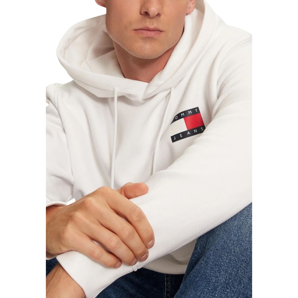 Tommy Hilfiger Jeans White Cotton Hoodie | Regal Royce