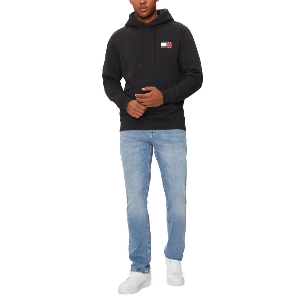 Tommy Hilfiger Jeans Black Cotton Hoodie | Regal Royce