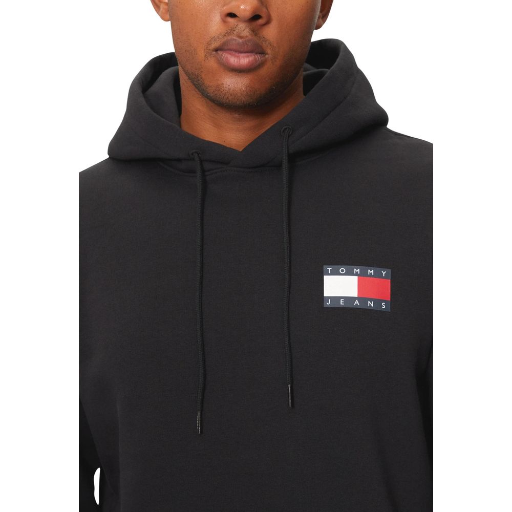 Tommy Hilfiger Jeans Black Cotton Hoodie | Regal Royce