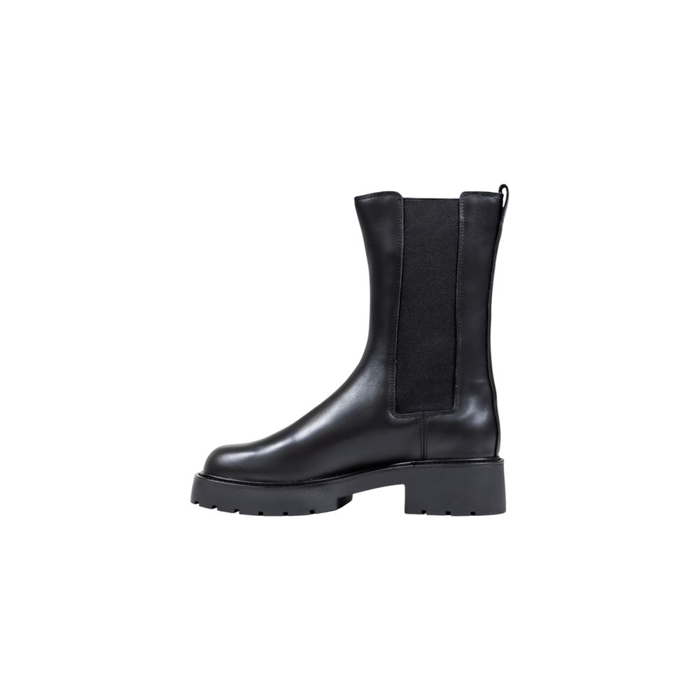 Calvin Klein Jeans Black Leather Ankle Boots | Regal Royce