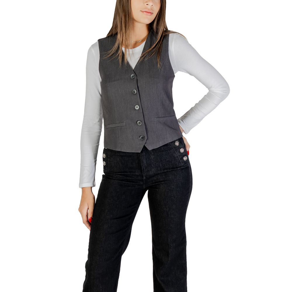 Only Gray Polyester Waistcoat | Regal Royce