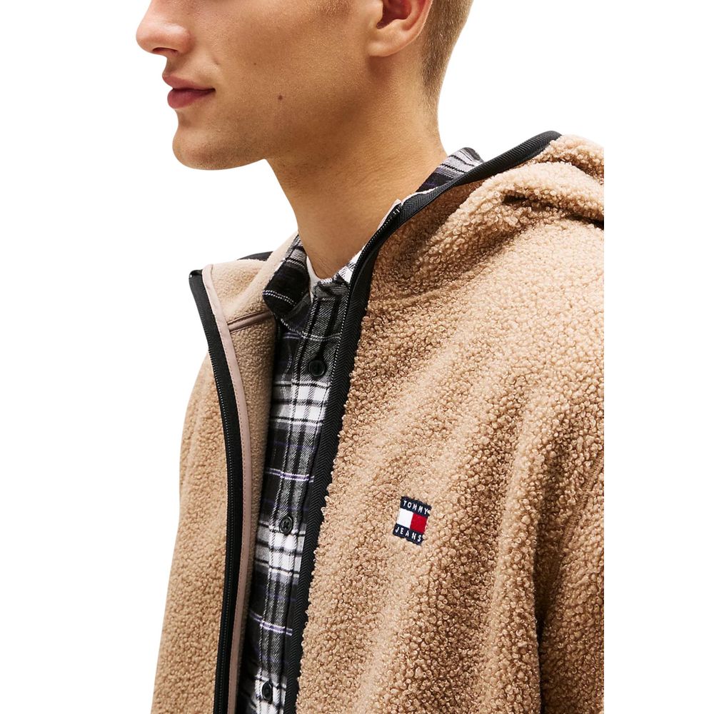 Tommy Hilfiger Jeans Beige Recycled Polyester Hoodie | Regal Royce