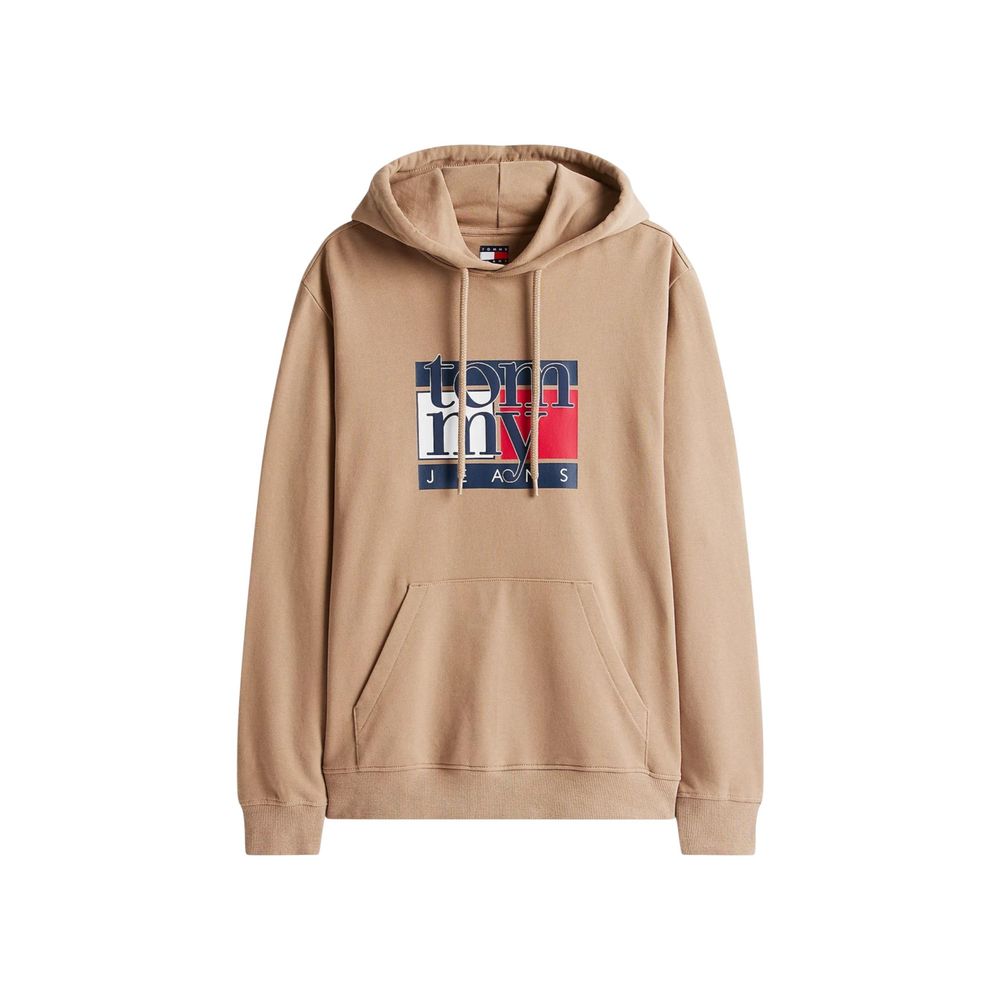 Tommy Hilfiger Jeans Beige Recycled Cotton Hoodie | Regal Royce
