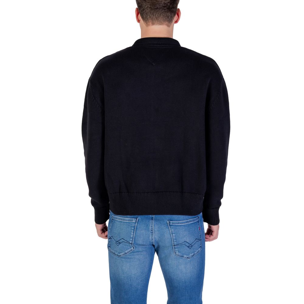 Tommy Hilfiger Jeans Black Recycled Cotton Cardigan | Regal Royce